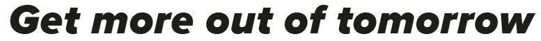 Mutoh Slogan Get mor out of tomorow