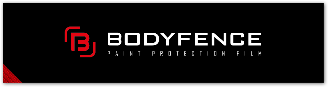 Bodyfence logo na crni podlagi